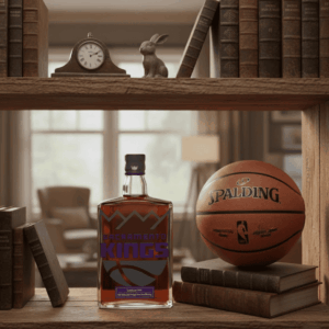 Sacramento Kings NBA Custom Whiskey Bottle Decanter - Light The Beam Royal Gift