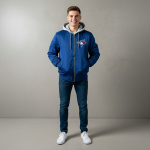 Toronto Blue Jays Bomber Hoodie Jacket - Blue Jays Nation Gift