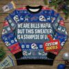 Personalized Buffalo Bills Ugly Christmas Sweater - Custom Quote Bills Mafia Stampede of Ugly Shirt