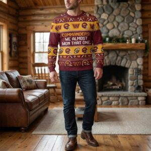 Washington Commanders Ugly Christmas Sweater – NFL “We Almost Won That One” Humorous Fan Gear