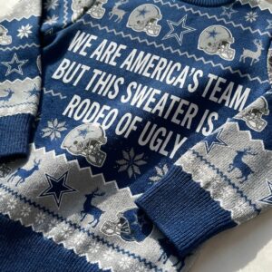 Personalized Dallas Cowboys Ugly Christmas Sweater - Custom Text America's Team Dem Boyz Gift