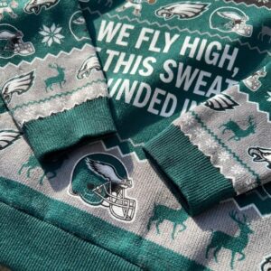 Personalized Philadelphia Eagles Ugly Christmas Sweater - Custom Text Fly Eagles Fly Fan Gift