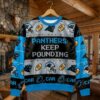 Carolina Panthers Ugly Christmas Sweater – NFL “Keep Pounding” Exclusive Spirit Pullover