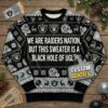 Personalized Las Vegas Raiders Ugly Christmas Sweater - Custom Quote Raider Nation Black Hole Fan Gift