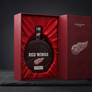 Detroit Red Wings Whiskey Bottle - 3D Winged Wheel Decanter