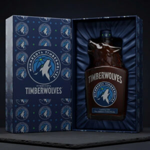 Minnesota Timberwolves Whiskey Bottle - 3D Wolf Head Decanter