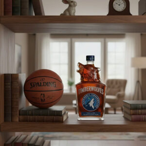 Minnesota Timberwolves Whiskey Bottle - 3D Wolf Head Decanter