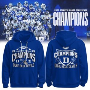 Duke Blue Devils 2025 Atlantic Coast Conference Champions Hoodie