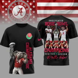 Alabama Crimson Tide NCAA Rose Bowl Champions 3D Shirt