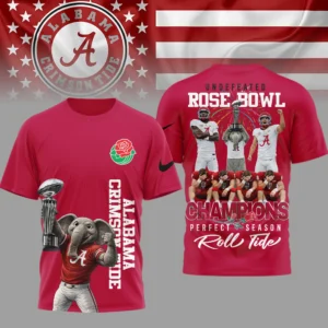 Alabama Crimson Tide NCAA Rose Bowl Champions 3D Shirt