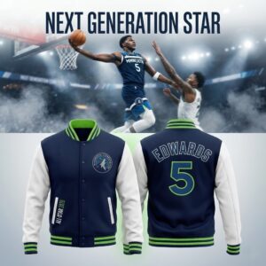 Anthony Edwards NBA All Stars 2026 Varsity Jacket