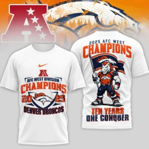 Denver Broncos NFL AFC West Champions 3D Shirt