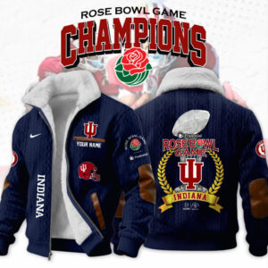Custom Indiana Hoosiers Rose Bowl Champions Fleece Jacket