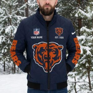 Chicago Bears NFL Personalized EST. 1920 Quilted Bomber Jacket