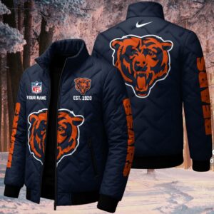 Chicago Bears NFL Personalized EST. 1920 Quilted Bomber Jacket