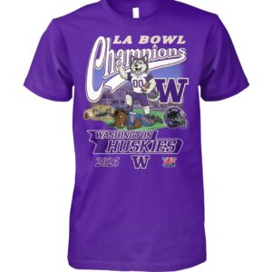 Washington Huskies LA Bowl Champions 2025 T-Shirt