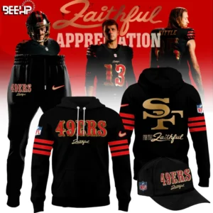 San Francisco 49ers Faithful Appreciation Combo Hoodie and Jogger and Cap