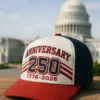 USA 250th Anniversary Hat - Commemorative 1776-2026 Patriotic Baseball Cap