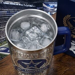 Dallas Cowboys 66th Anniversary Tumbler - Stainless Steel Insulated Travel Mug with Handle