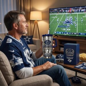 Dallas Cowboys 66th Anniversary Tumbler - Stainless Steel Insulated Travel Mug with Handle