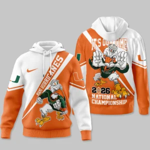 Miami Hurricanes Graphic Hoodie - 3D All Over Print Sebastian The Ibis Mascot Fan Sweatshirt
