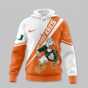 Miami Hurricanes Graphic Hoodie - 3D All Over Print Sebastian The Ibis Mascot Fan Sweatshirt