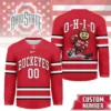 Custom Ohio State Buckeyes Hockey Jersey - Featuring Brutus Mascot and O-H-I-O Chant