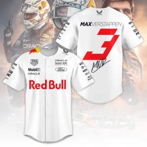 Max Verstappen Oracle Red Bull Racing Baseball Jersey Number 33