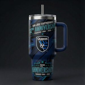 San Jose Earthquakes 32nd Anniversary Tumbler 1994-2026