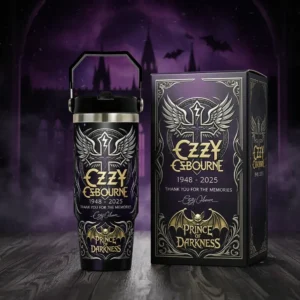 Ozzy Osbourne Prince of Darkness Thank You For The Memories Tumbler with Handle