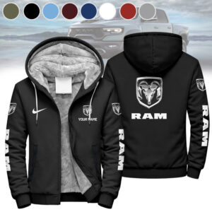 RAM Trucks Personalized Custom Name Fleece Hoodie Jacket