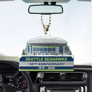 Seattle Seahawks 50th Anniversary 1976 - 2026 Car Ornament