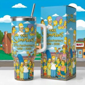 The Simpsons 37th Anniversary 1989 - 2026 Tumbler With Handle