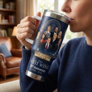 The West Wing 27th Anniversary 1999 - 2026 Tumbler With Handle And Lid