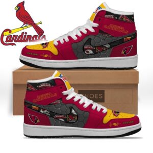 Arizona Cardinals Personalized Name Heartbeat High Top Shoes