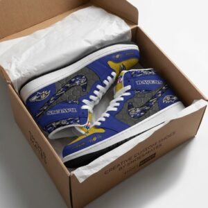 Baltimore Ravens Personalized Name Heartbeat High Top Shoes