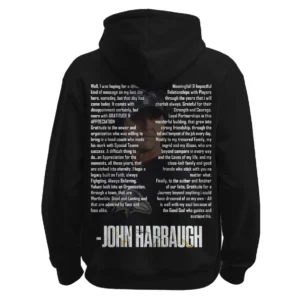 Baltimore Ravens Thank You John Harbaugh Signature Hoodie