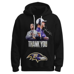 Baltimore Ravens Thank You John Harbaugh Signature Hoodie