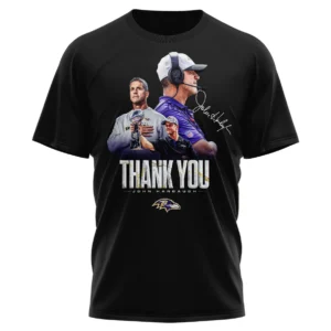 Baltimore Ravens Thank You John Harbaugh Signature T-Shirt