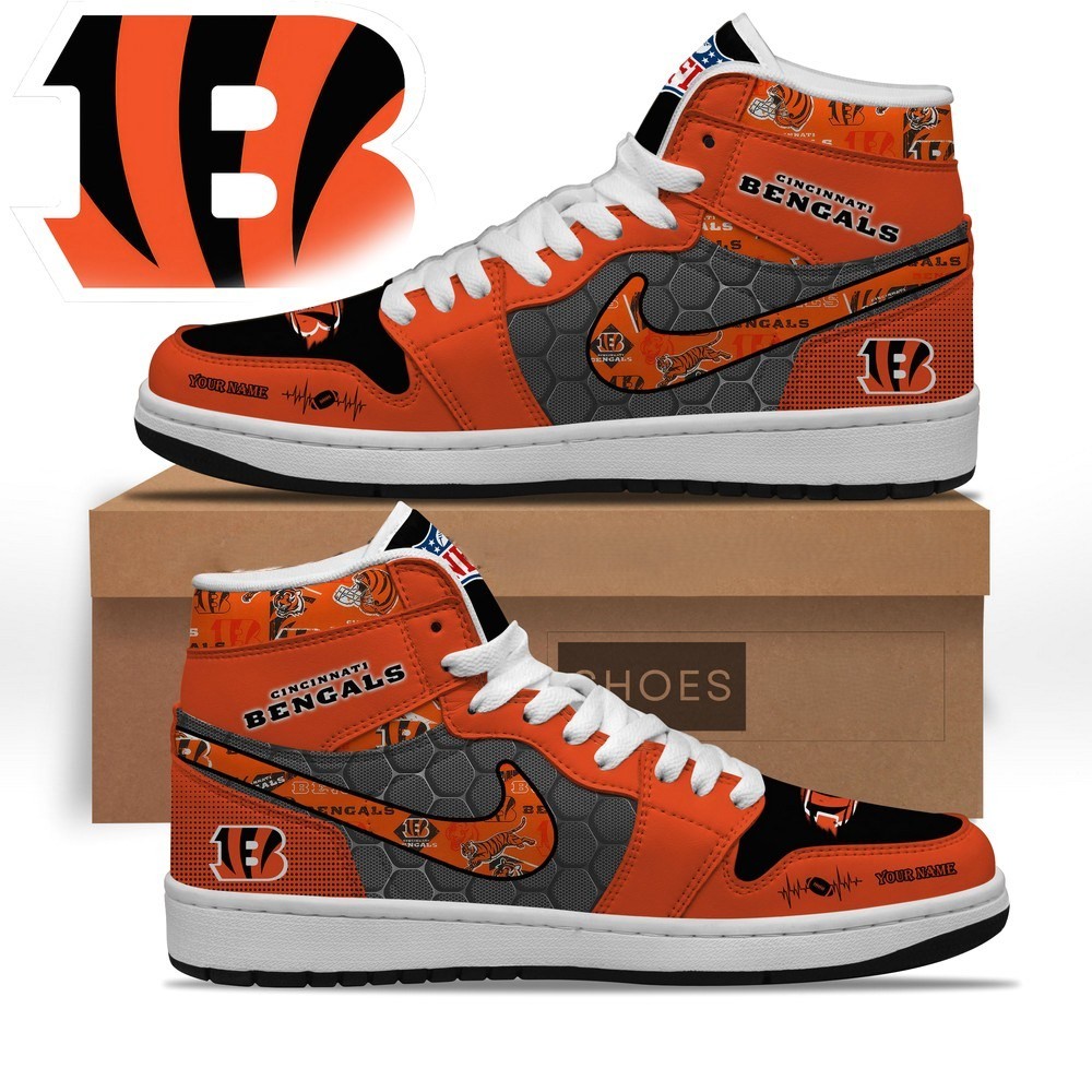 Cincinnati Bengals Personalized Name High Top Shoes
