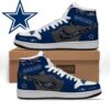 Dallas Cowboys Personalized Name Heartbeat Jordan 1 High Shoes