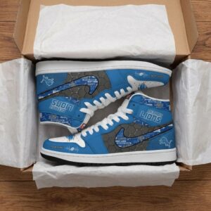 Detroit Lions Custom Name High Top Sneakers