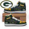 Green Bay Packers Personalized Name Heartbeat High Top Shoes