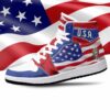 USA Patriotic American Flag Great Seal High Top Shoes