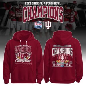 Indiana Hoosiers 2025 Chick-fil-A Peach Bowl Champions Hoodie