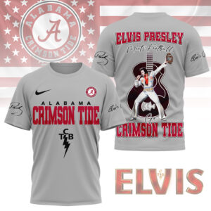 Alabama Crimson x Tide Elvis Presley Football Jersey T-Shirt