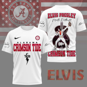 Alabama Crimson x Tide Elvis Presley Football Jersey T-Shirt