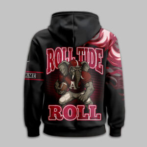 Alabama Crimson Tide Personalized Roll Tide Flaming Football 3D Hoodie
