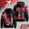 Alabama Crimson Tide Personalized Roll Tide Flaming Football 3D Hoodie