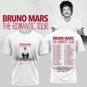 Bruno Mars The Romantic Tour Dates T-Shirt
